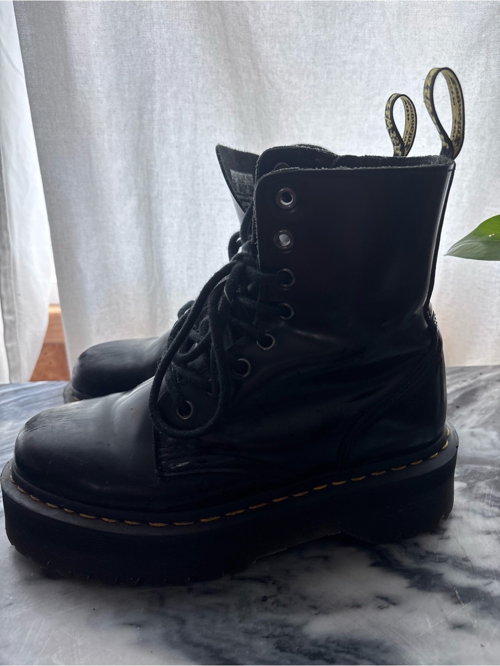 Dr. Martens Jadon Platform Smooth Leather Platform Zip Boots